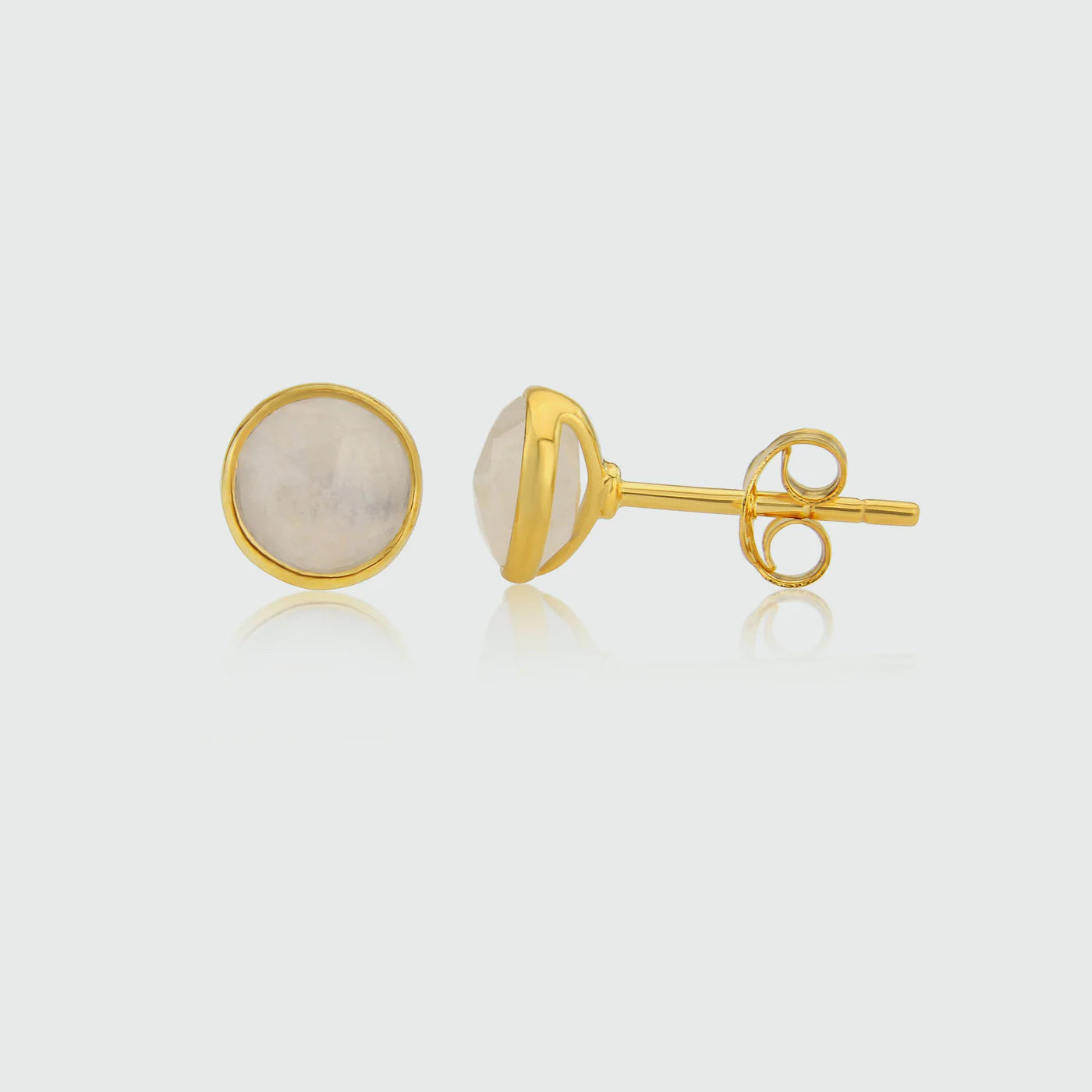 Savanne Moonstone & Gold Vermeil Stud Earrings