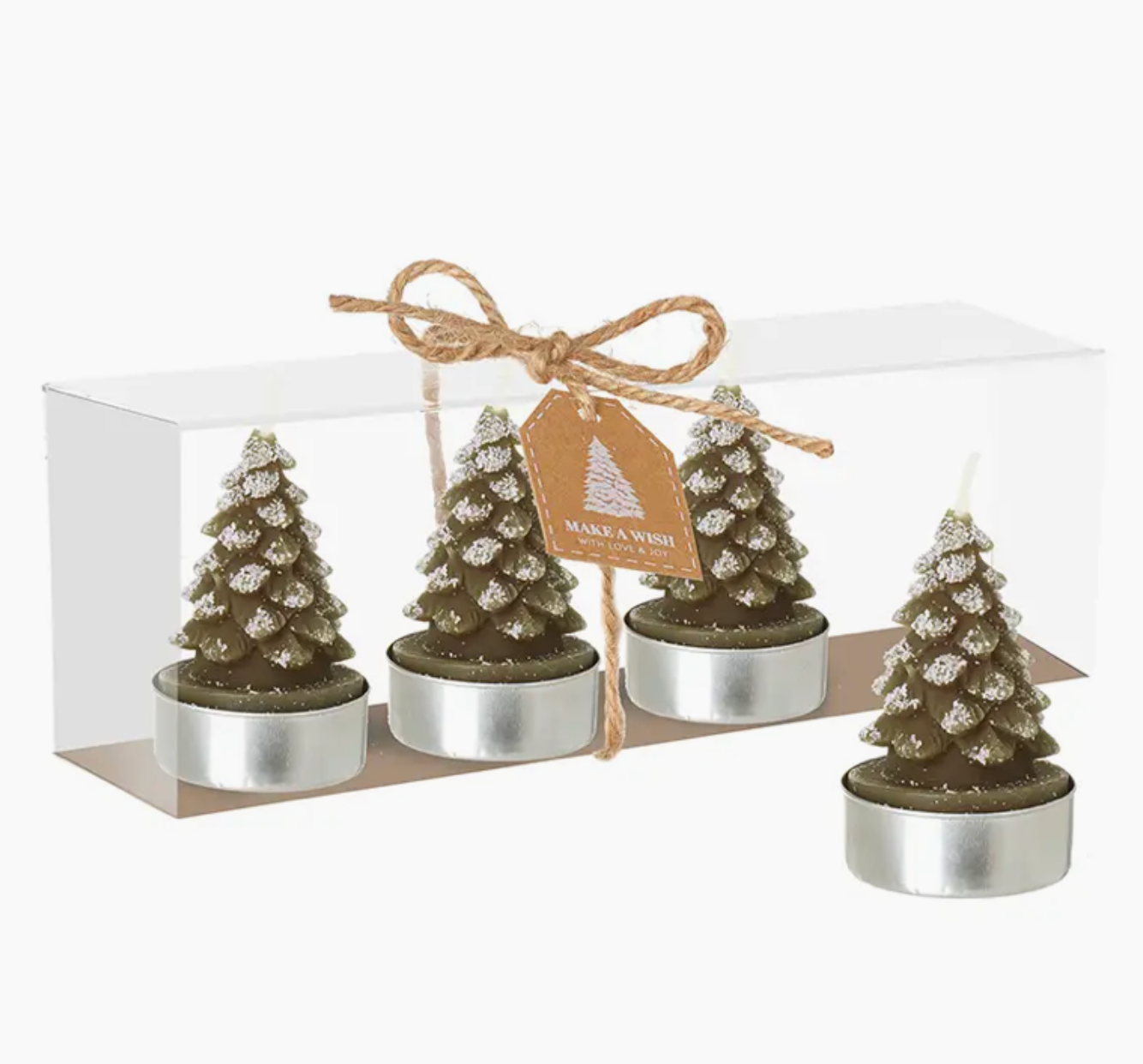 Set of Christmas Tree Tealight Candles
