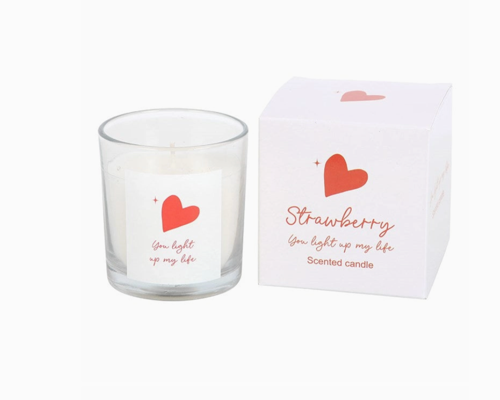 You Light Up My Life Strawberry Valentine's Day Candle