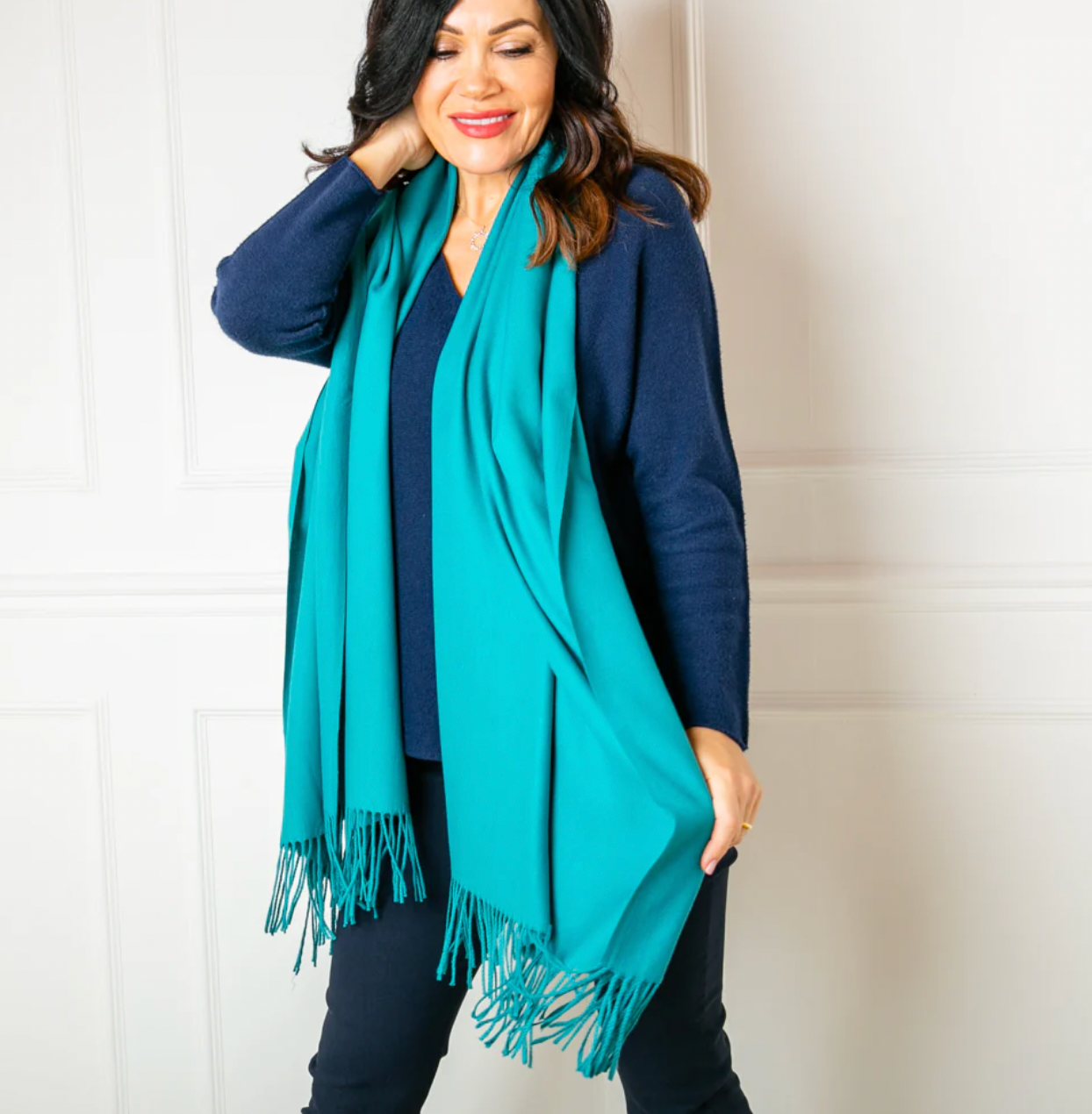 Cashmere Mix Pashmina | Teal