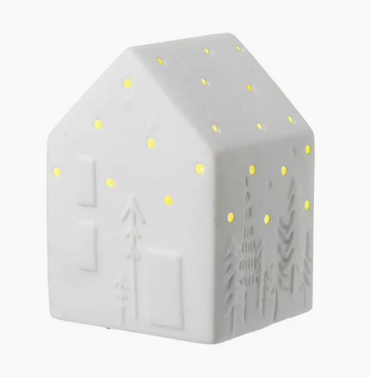 White Porcelain Light-Up House