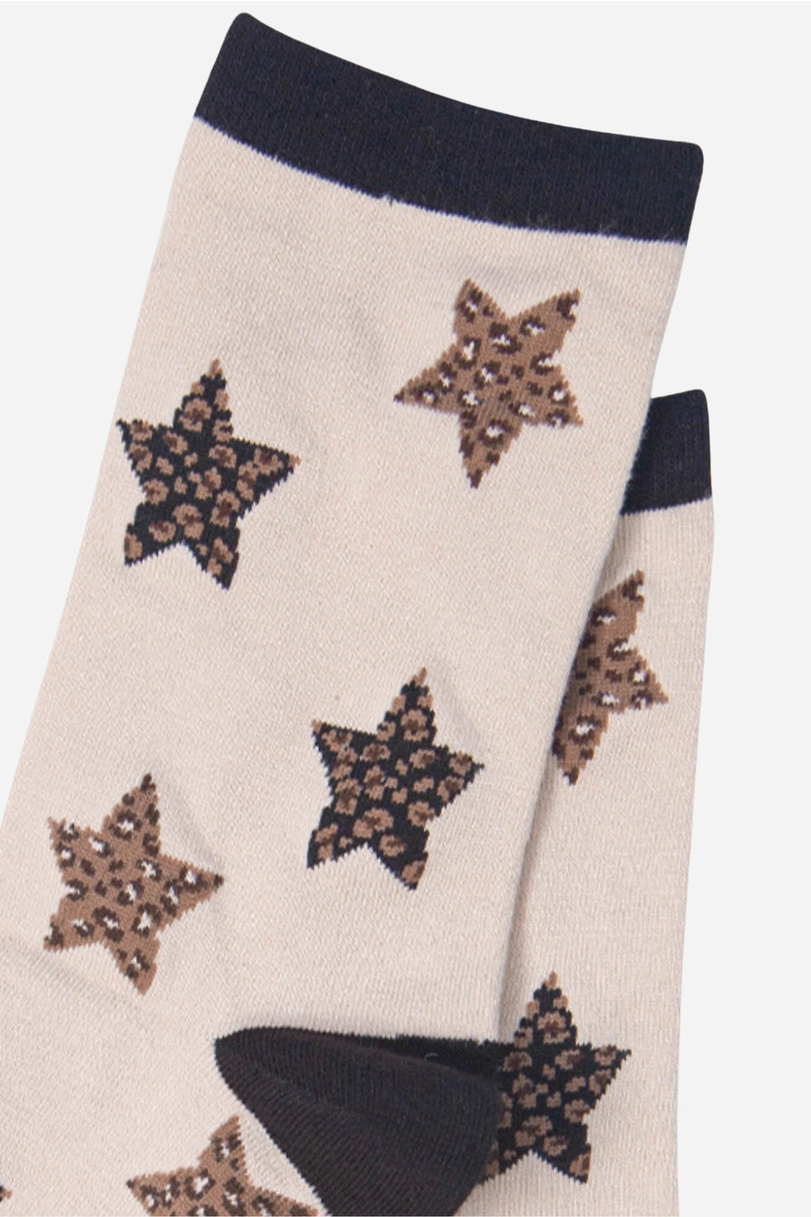 Animal Print Star Ladies Bamboo Socks