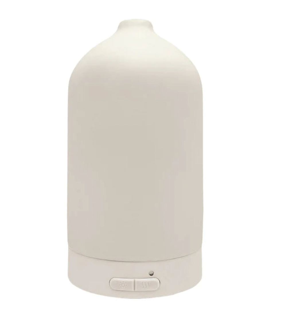 Aromatherapy Serenity Ceramic Ultrasonic USB Diffuser - Cream