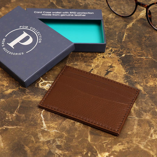 Men's Leather Card Wallet | Brown