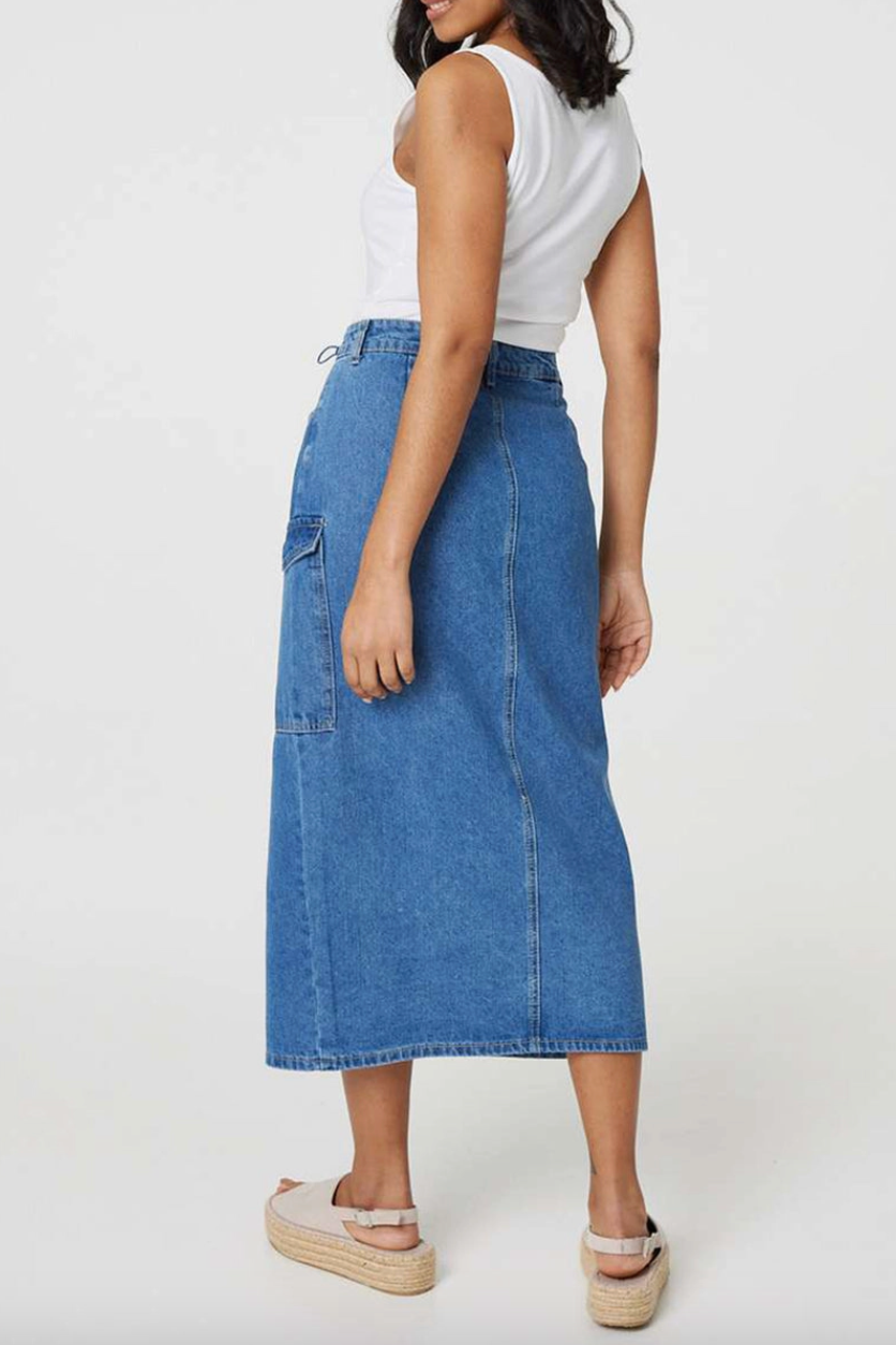 Cargo Denim Skirt