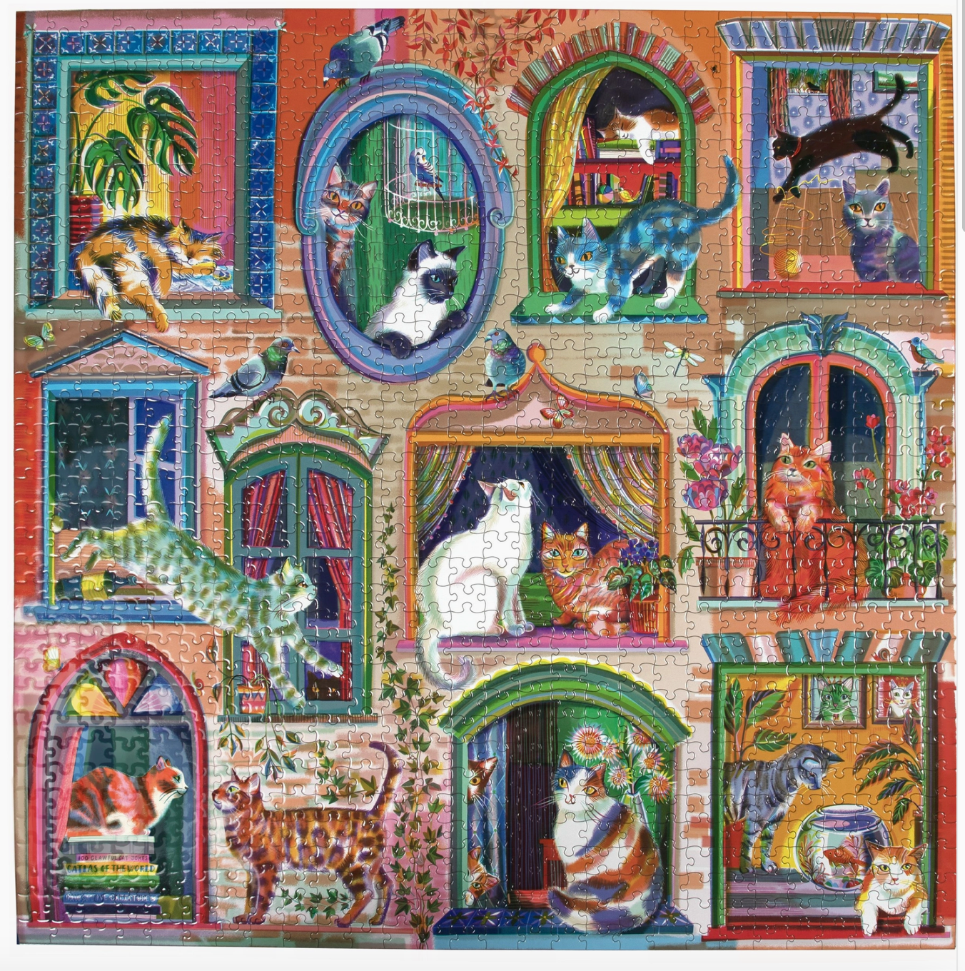 Eeboo 1000 Piece Jigsaw Puzzle | Cats In Windows