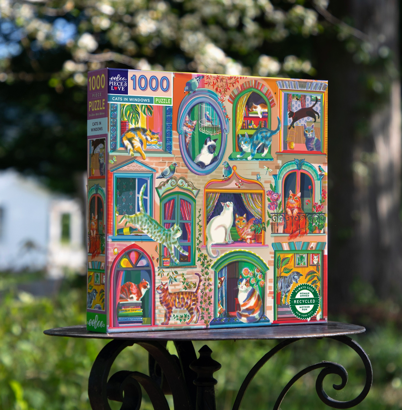 Eeboo 1000 Piece Jigsaw Puzzle | Cats In Windows