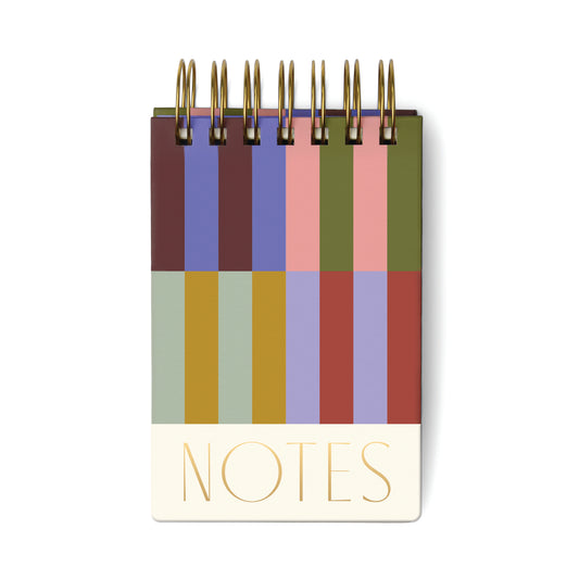 Chunky Spiral Bound Notepad | Bold Stripes