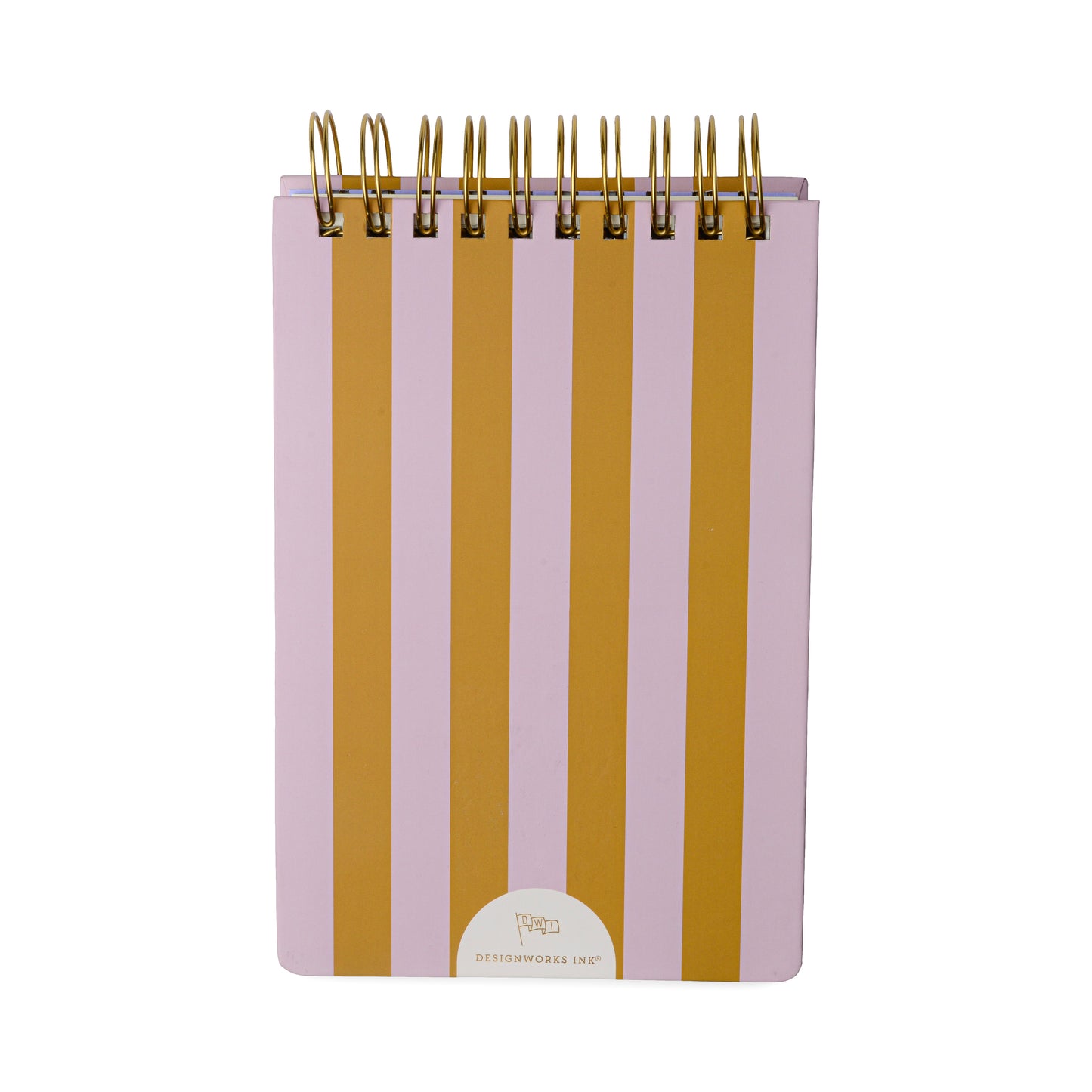 Large Chunky Spiral Bound Chunky Notepad | Lilac & Ochre Stripes