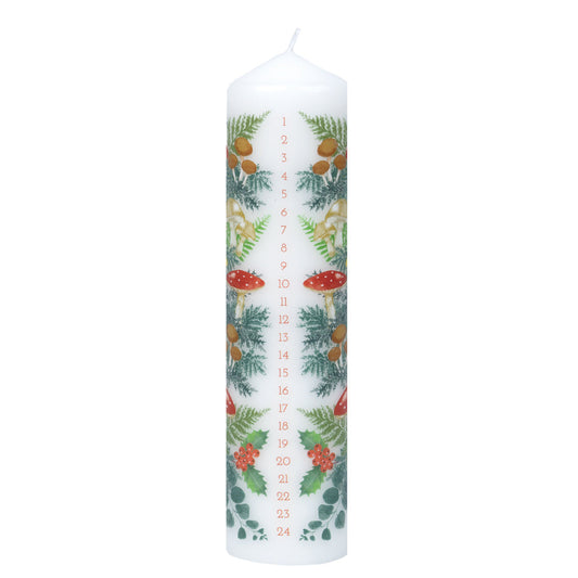 Forest Christmas Pillar Advent Candle