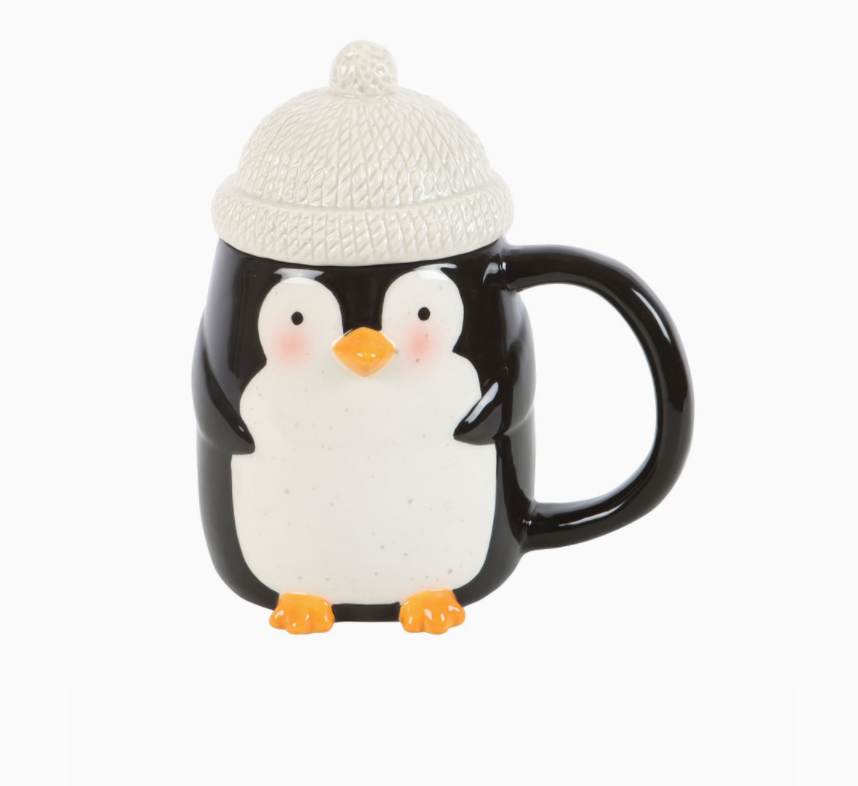 Cute Penguin Lidded Mug