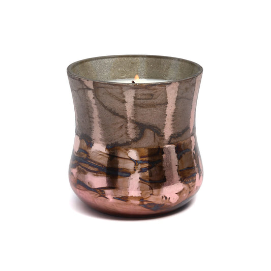 Cypress & Fir Frosted Copper Metallic Glass Christmas Candle