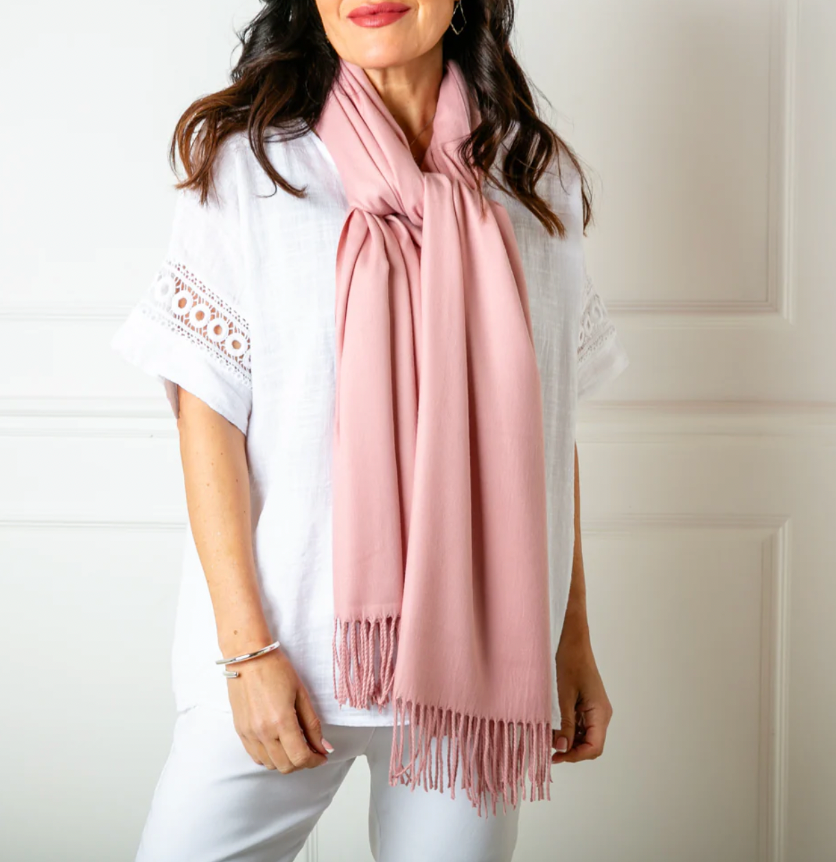 Cashmere Mix Pashmina | Dusky Pink