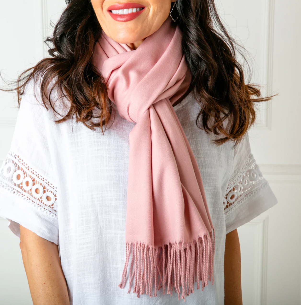 Cashmere Mix Pashmina | Dusky Pink