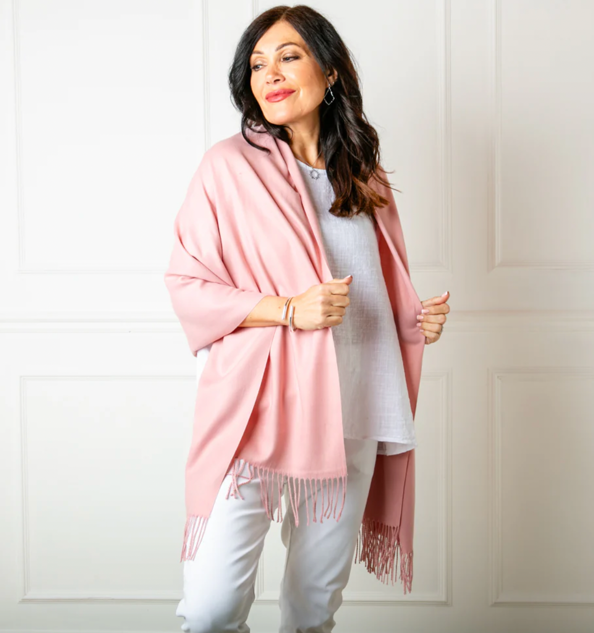 Cashmere Mix Pashmina | Dusky Pink