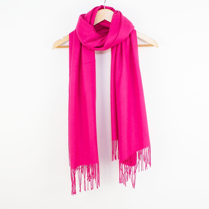 Cashmere Mix Pashmina | Fuschia Pink