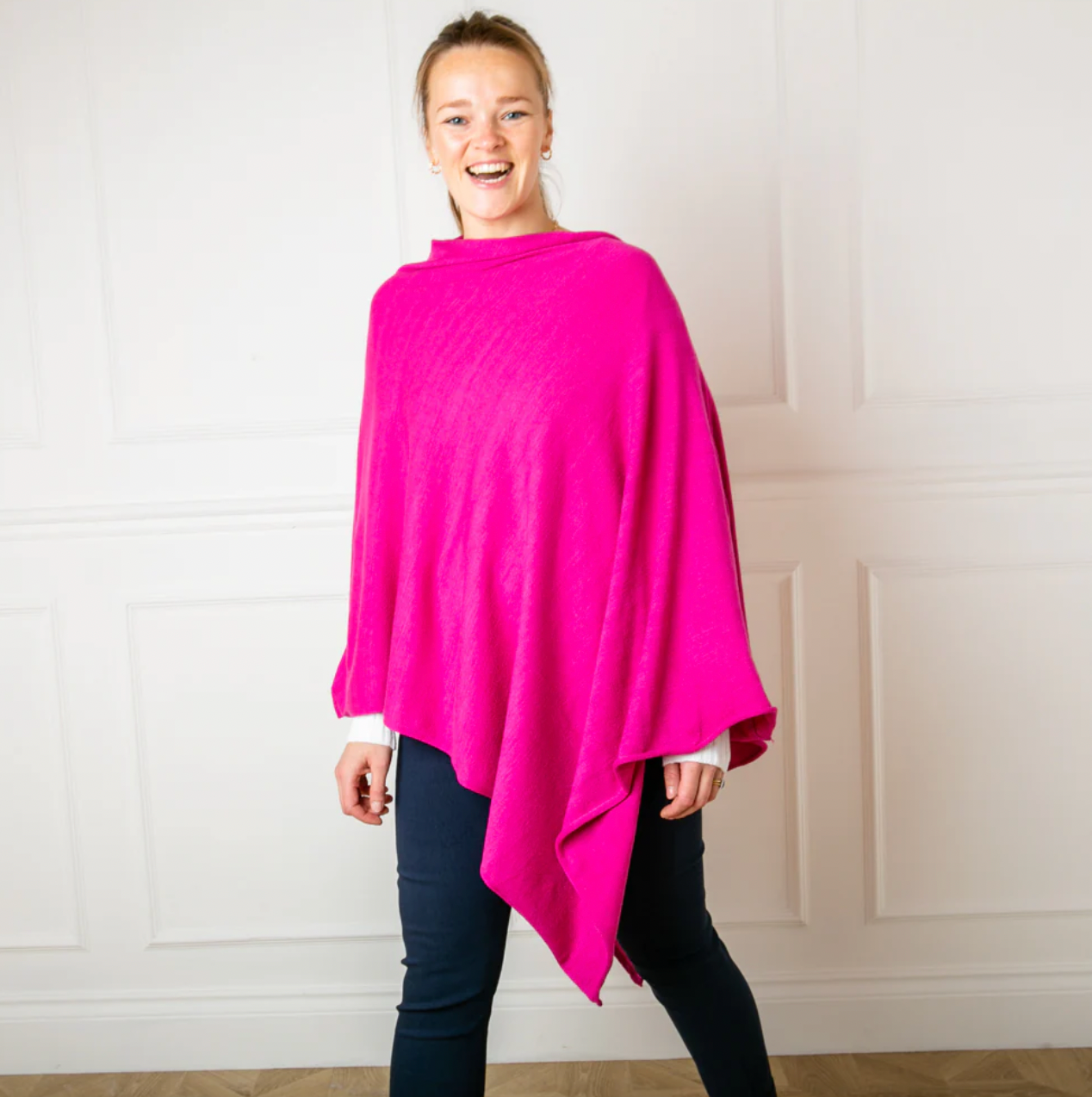 Poncho | Fushcia Pink