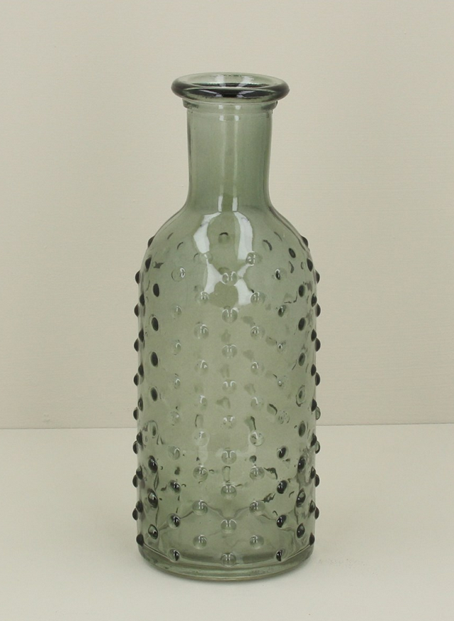 Green Dimple Glass Vase | Gisela Graham