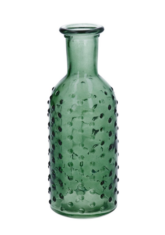 Green Dimple Glass Vase | Gisela Graham