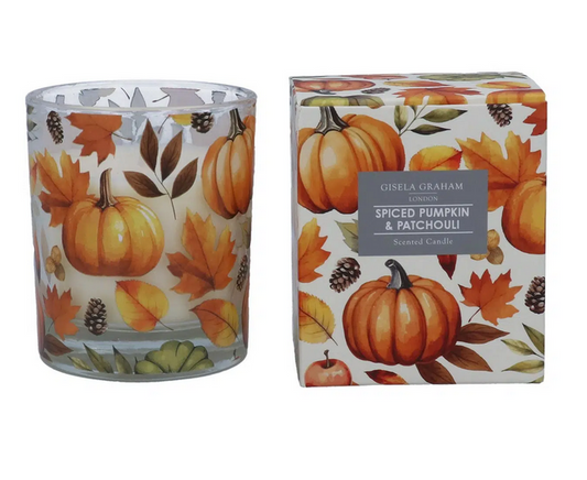 Pumpkin Spice and Patchouli Scented Candle | Gisela Graham