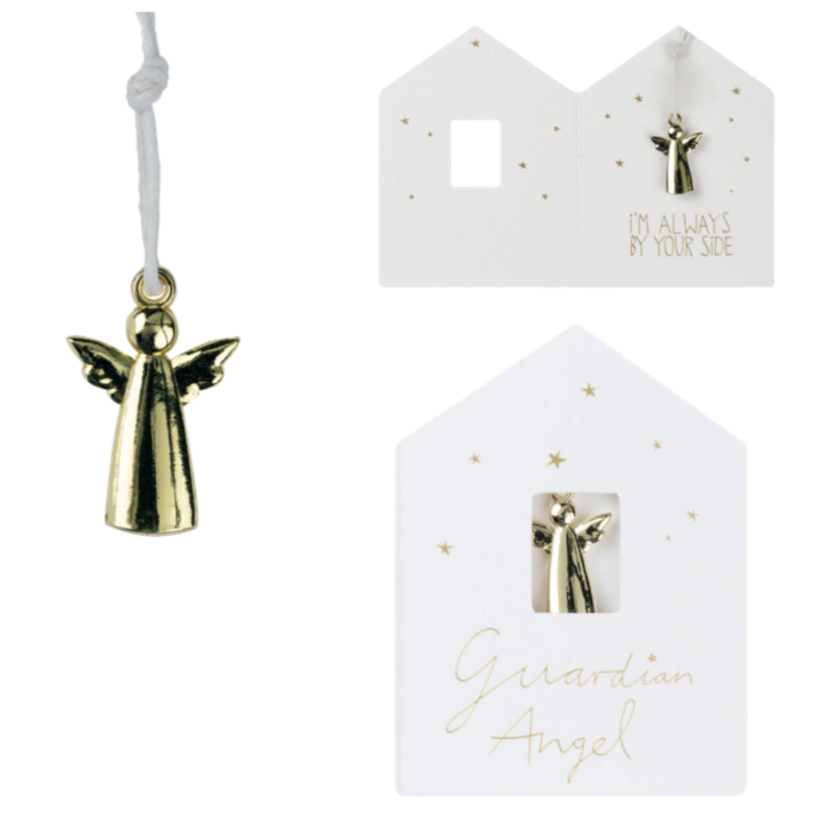 Always By Your Side | Christmas Guardian Angel | Gold