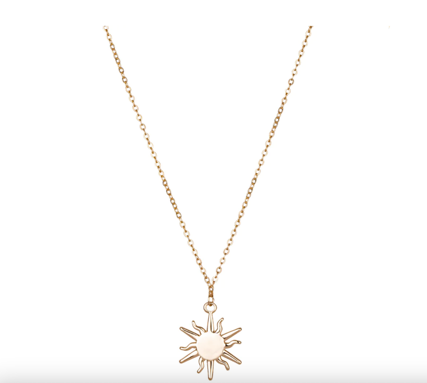 Golden Sun Pendant Necklace