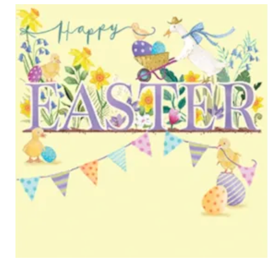 Happy Easter Bunting Card Pack| Pack of 5 Cards with Envelopes