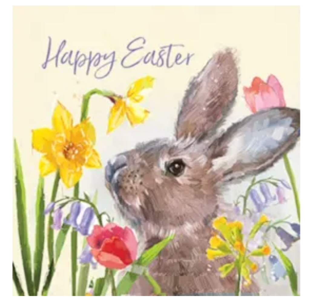 Easter Bunny in Flowers Card Pack | Pack of 5 Cards with Envelopes