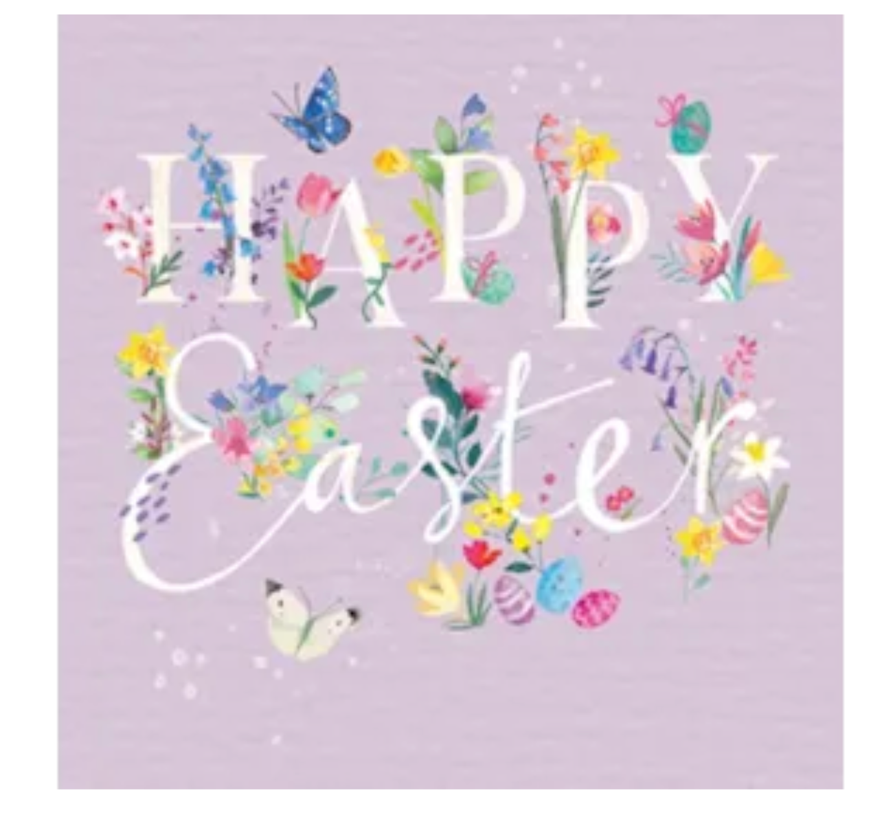 Happy Easter Spring Flowers Card Pack | Pack of 5 Cards with Envelopes