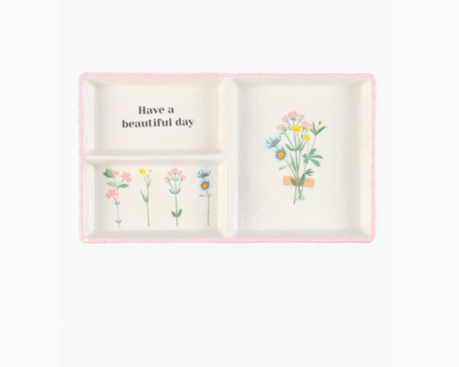 Have A Beautiful Day Floral Trinket Tray | Mother's Day Gift
