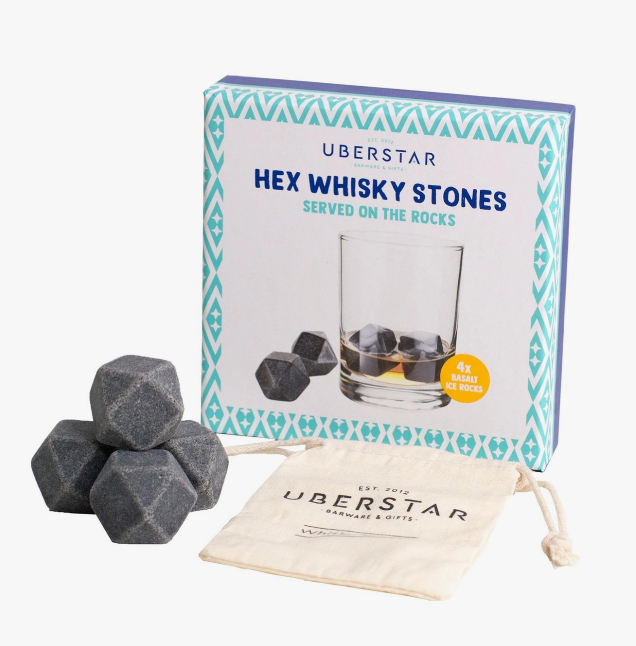 Hex Whisky Cooling Stones