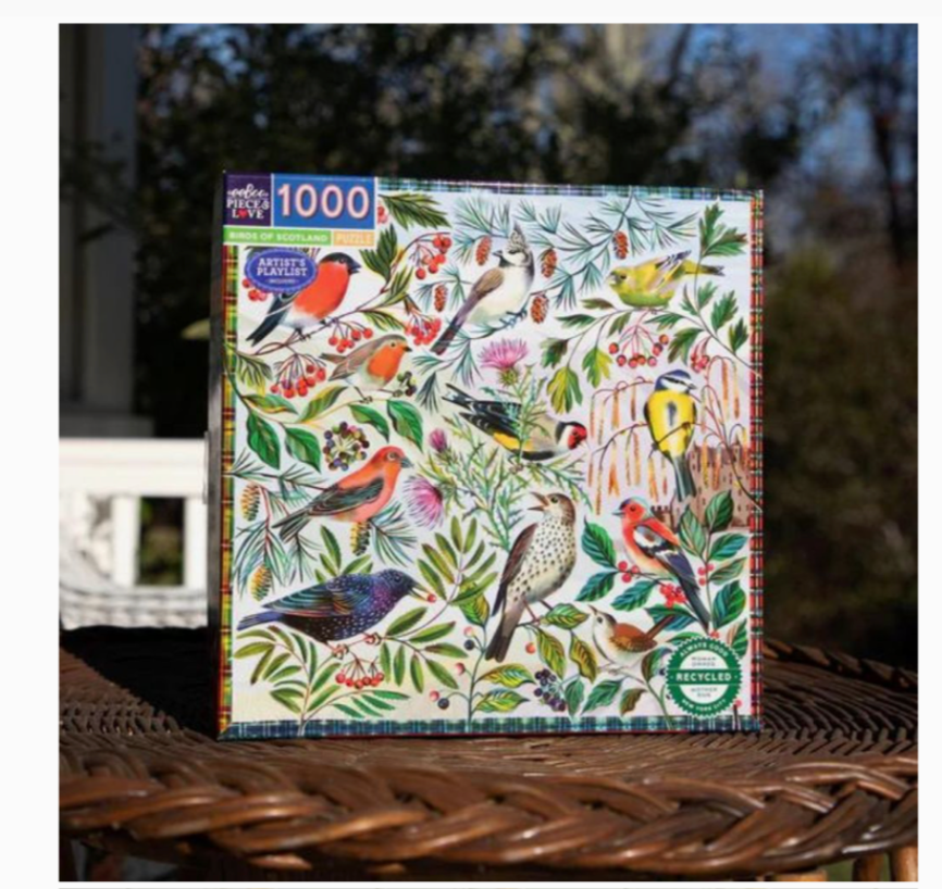 Eeboo 1000 Piece Jigsaw Puzzle | Birds of Scotland