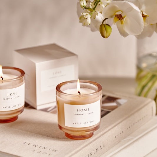 Katie Loxton | 'Home' Sentiment Candle | Fresh Linen & White Lily