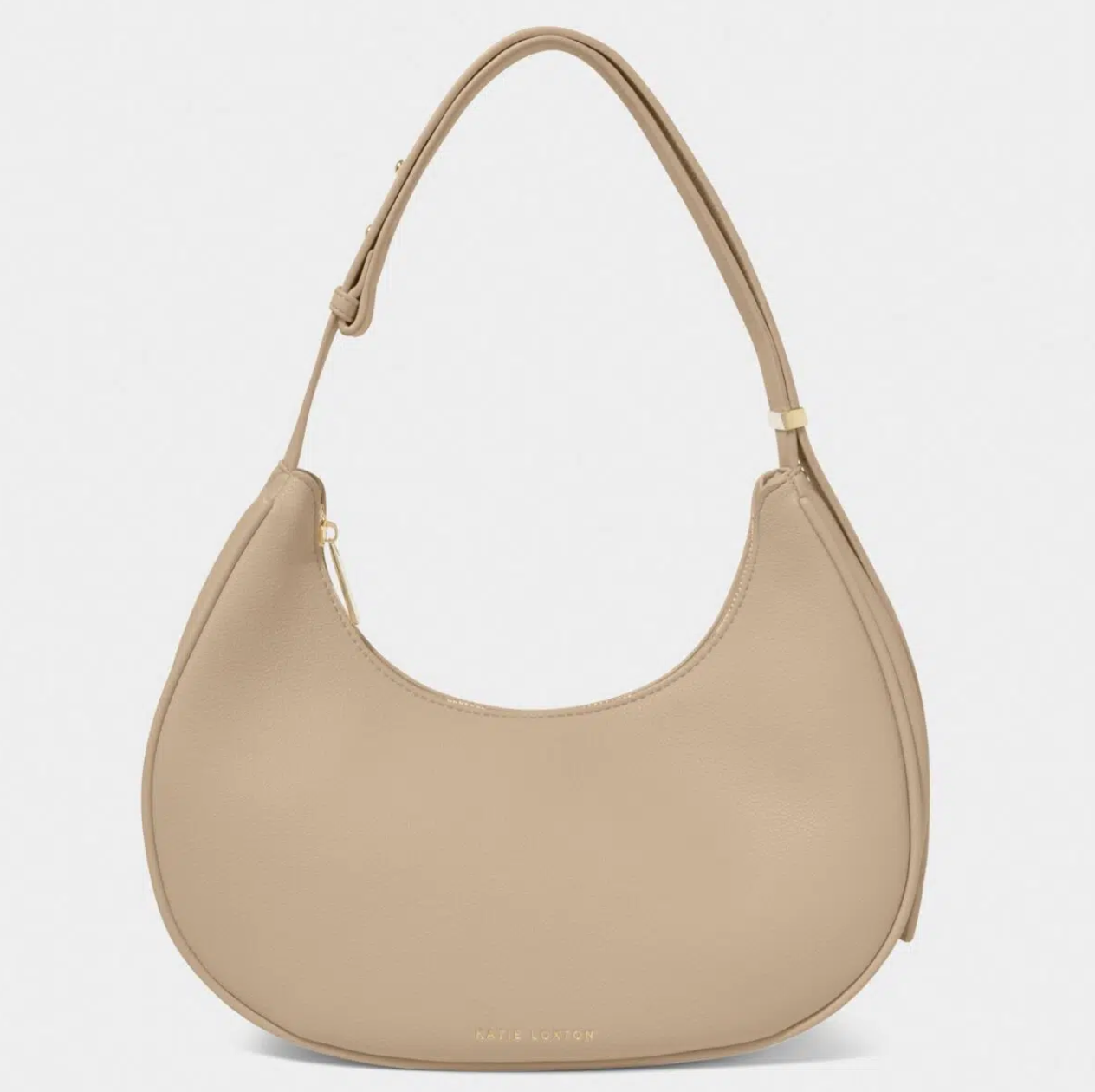 Front view of the Fearne handbag, showing its scoop shape, against a white background