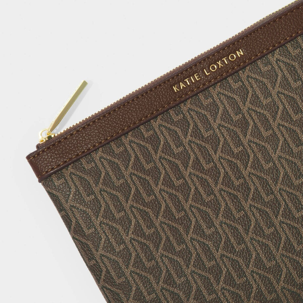 Katie Loxton Signature Pouch | Chocolate