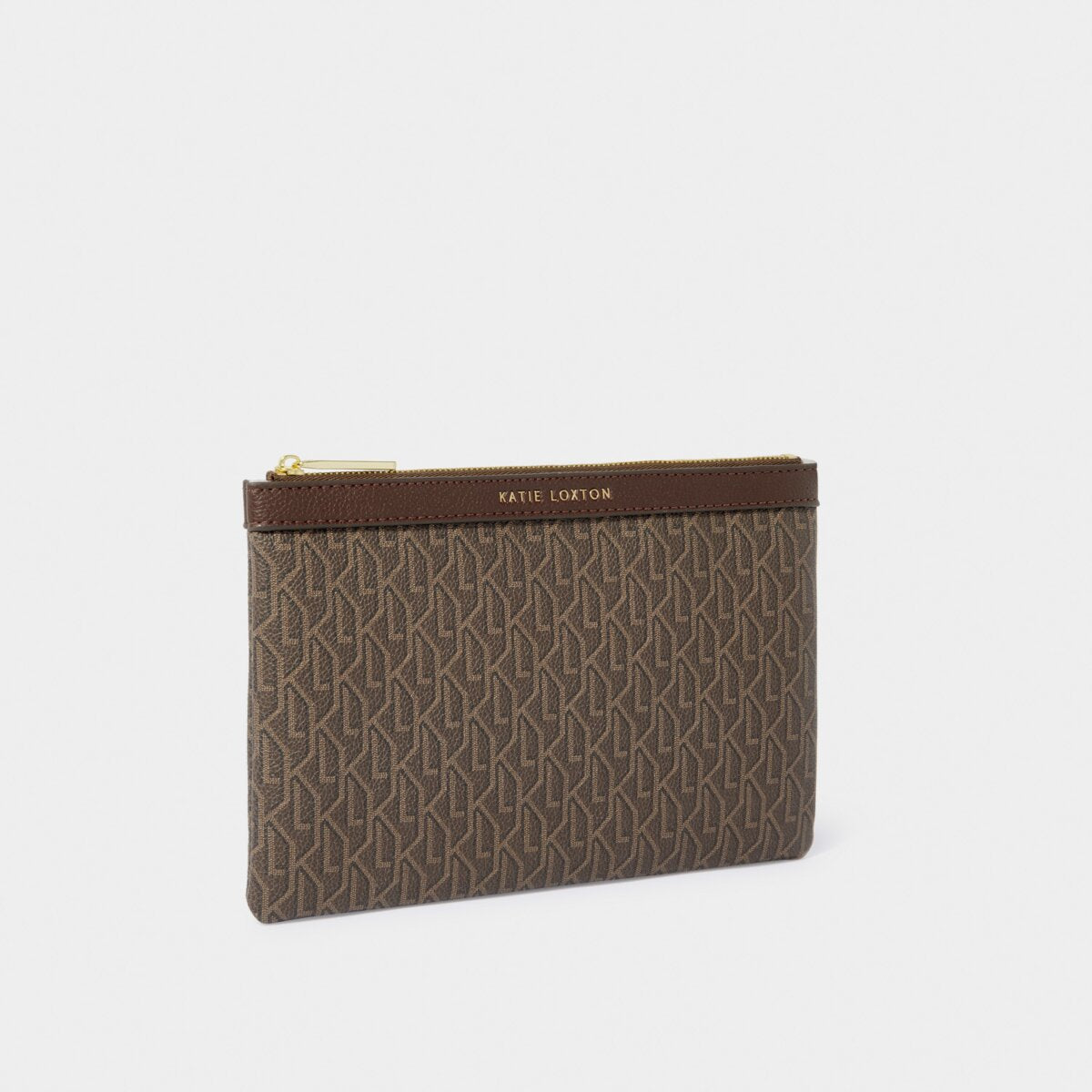 Katie Loxton Signature Pouch | Chocolate