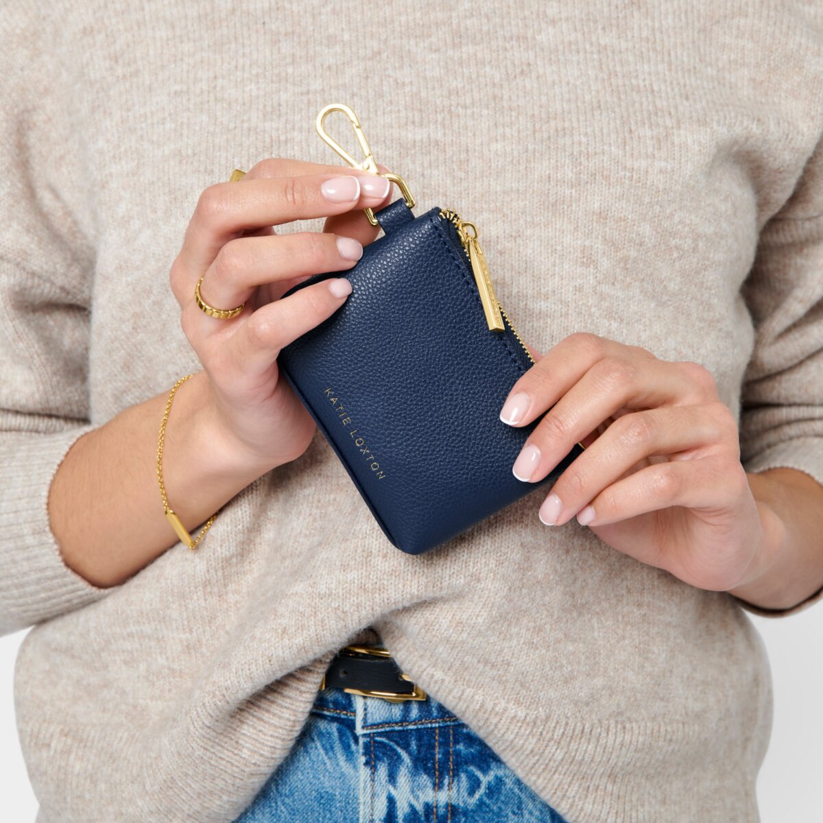 Katie Loxton | Evie Clip On Purse | Navy Blue