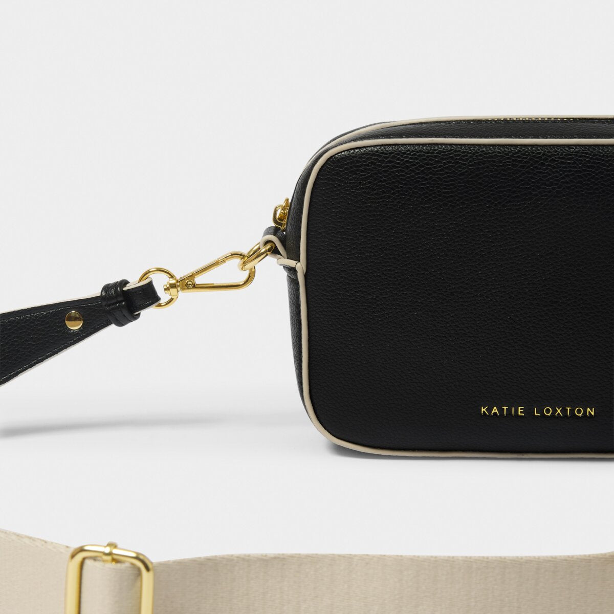 Katie Loxton | Marni Small Crossbody Bag | Black with Contrast Trim