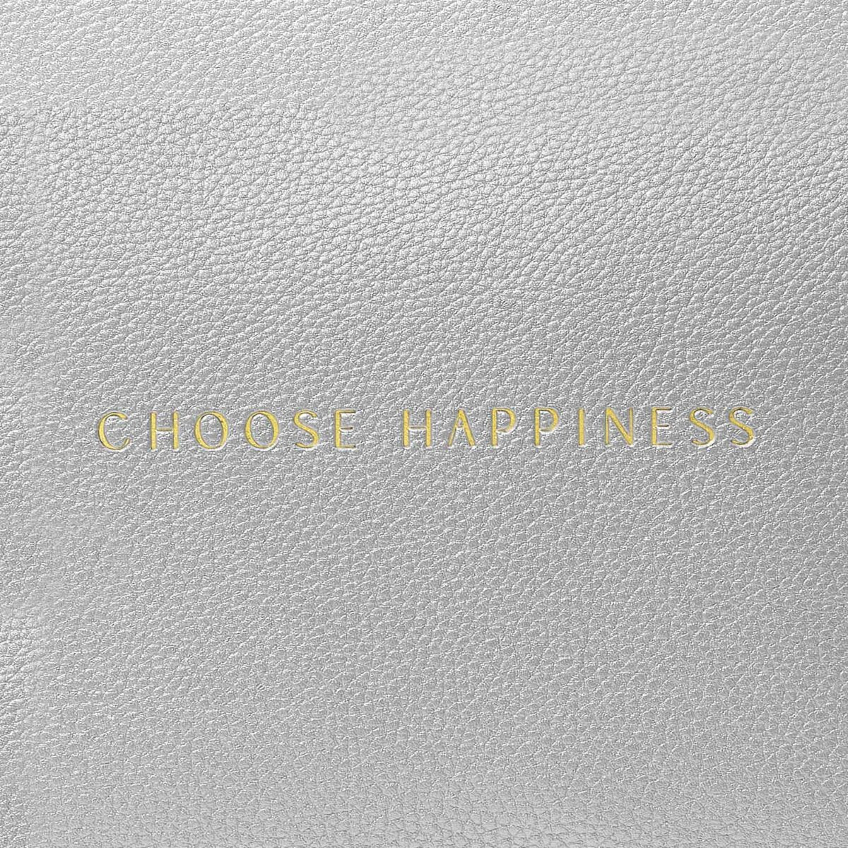 Katie Loxton | Sentiment Makeup Bag 'Choose Happiness' in Silver