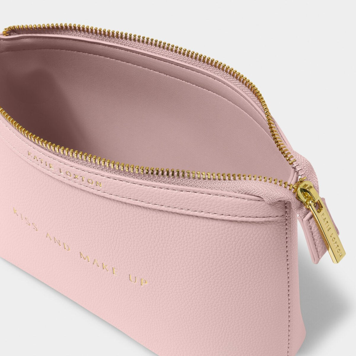 Katie Loxton | Sentiment Makeup Bag 'Kiss and Make Up' in Pink