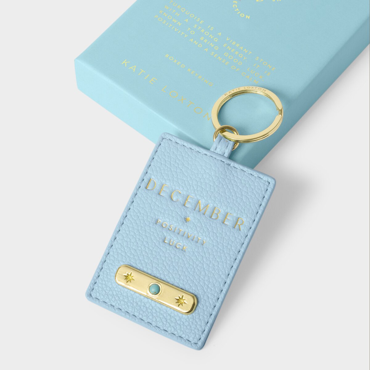 Katie Loxton | Birthstone Keyring | December | Turquoise