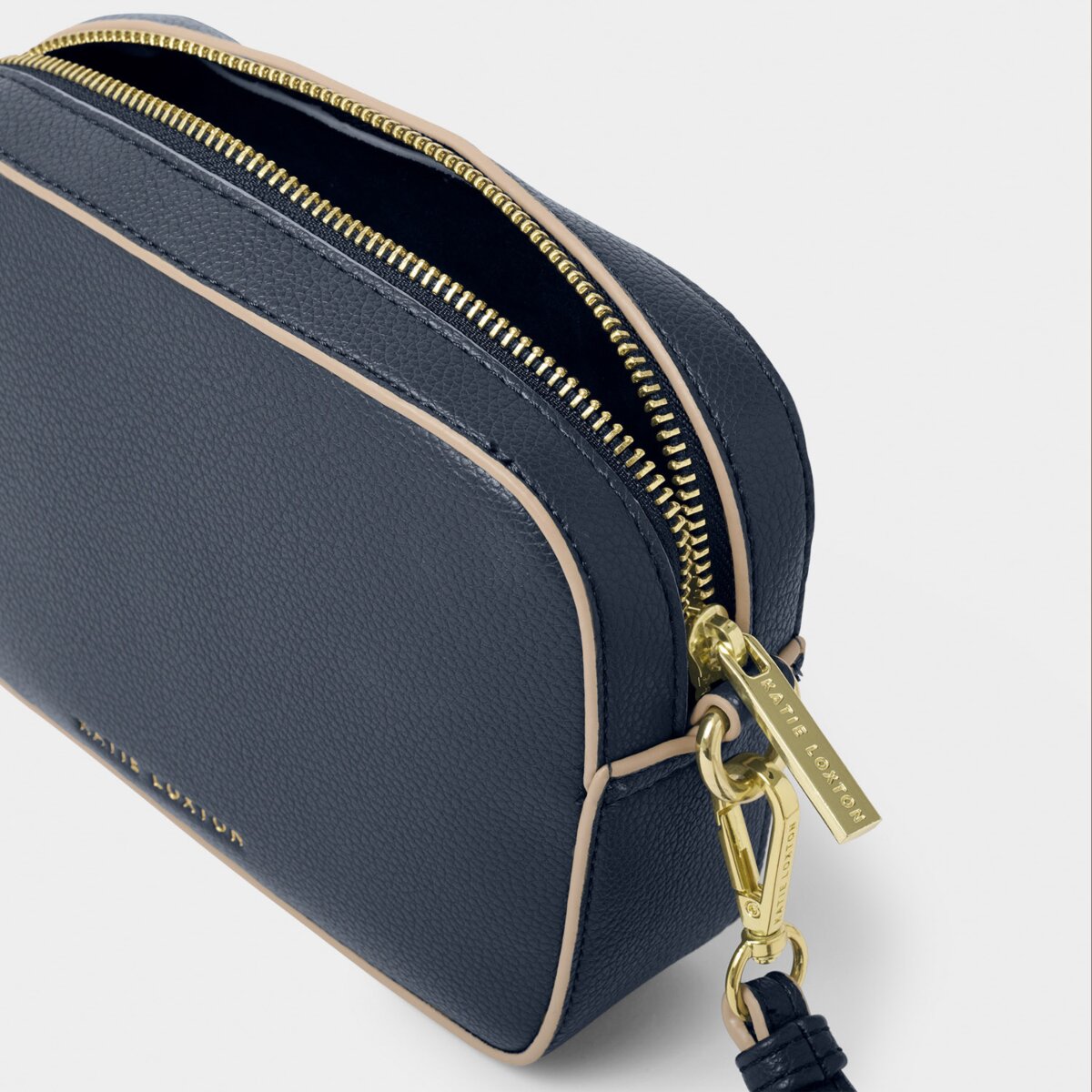 Katie Loxton | Marni Small Crossbody Bag | Slate Blue with Contrast Trim