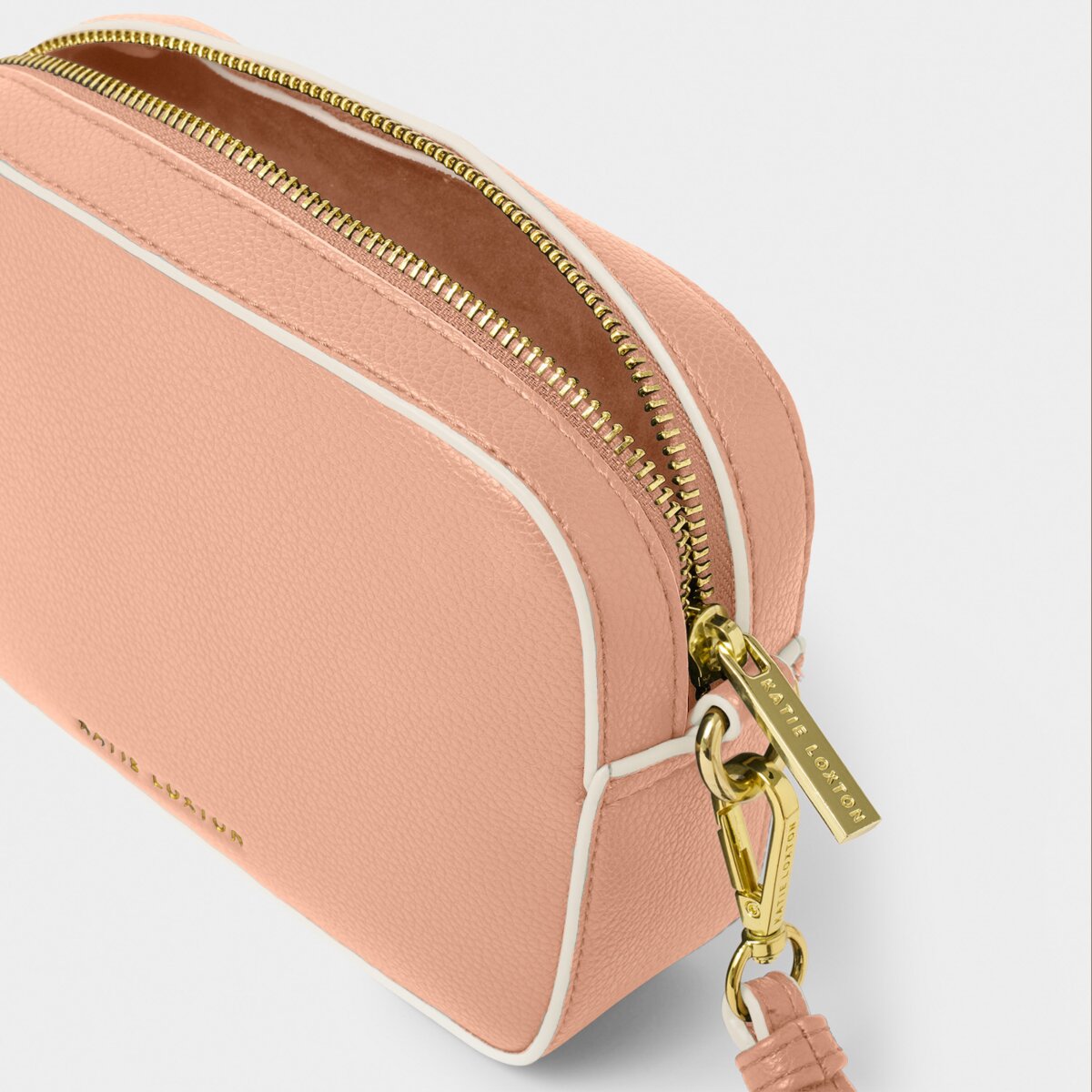 Katie Loxton | Marni Small Crossbody Bag | Peony Blush Pink with Contrast Trim