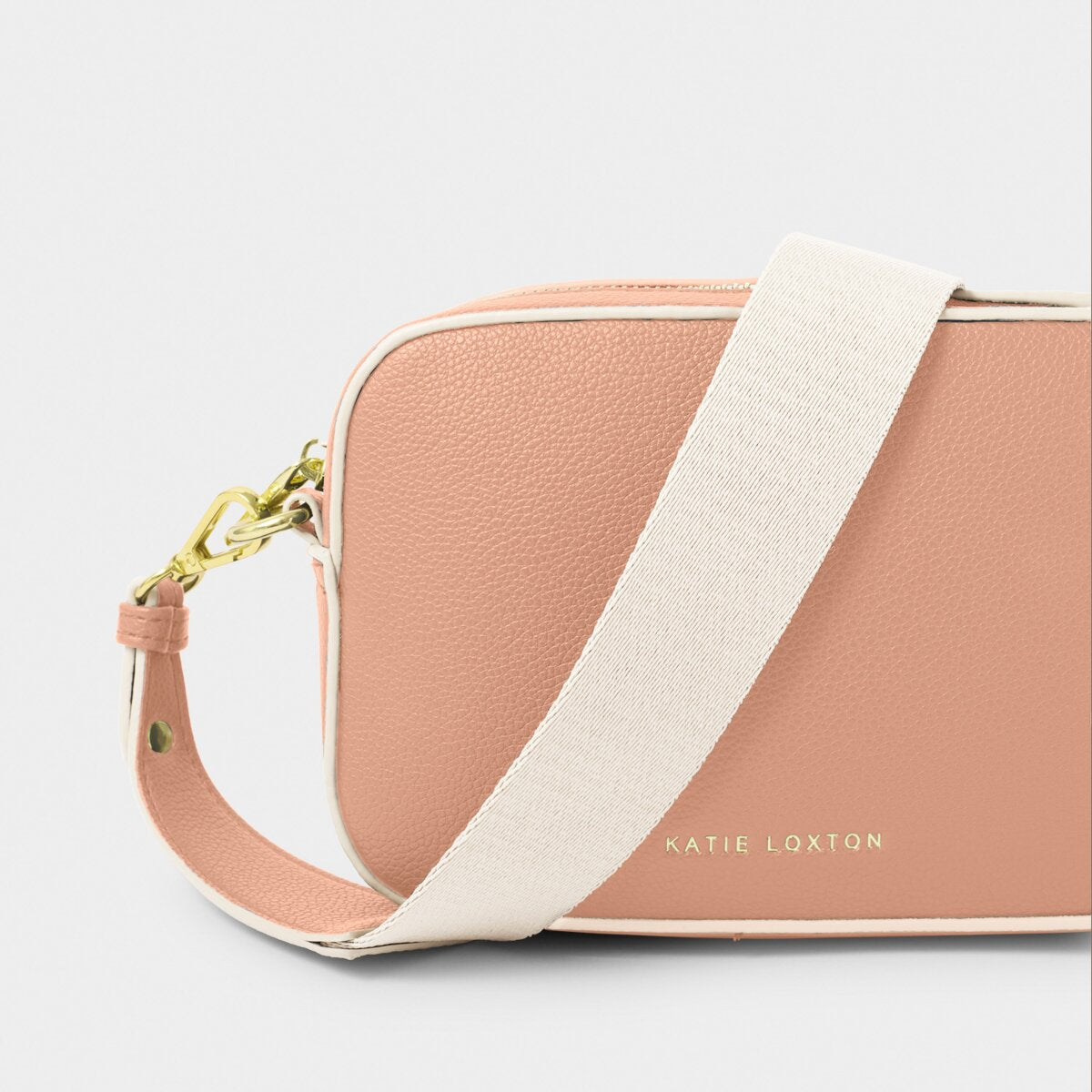 Katie Loxton | Marni Small Crossbody Bag | Peony Blush Pink with Contrast Trim