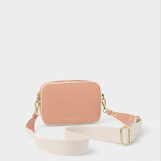 Katie Loxton | Marni Small Crossbody Bag | Peony Blush Pink with Contrast Trim