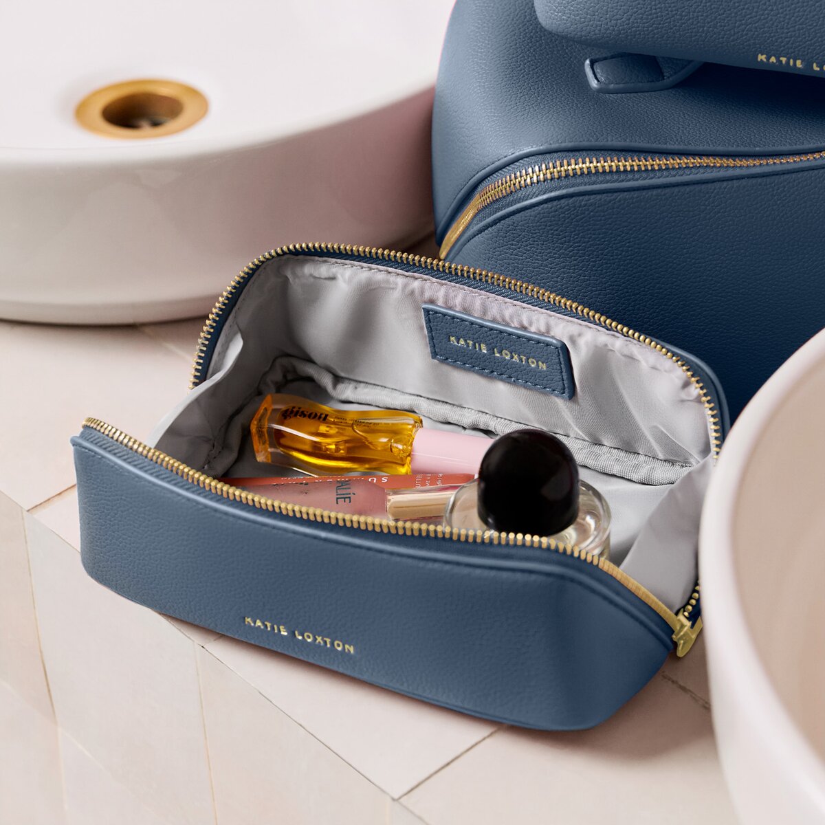 Katie Loxton |  Small Makeup Bag in Navy