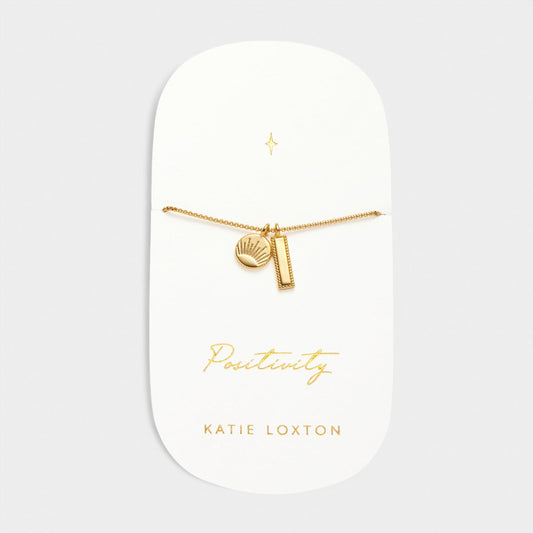 Katie Loxton | 'Positivity' Waterproof Gold Charm Bracelet