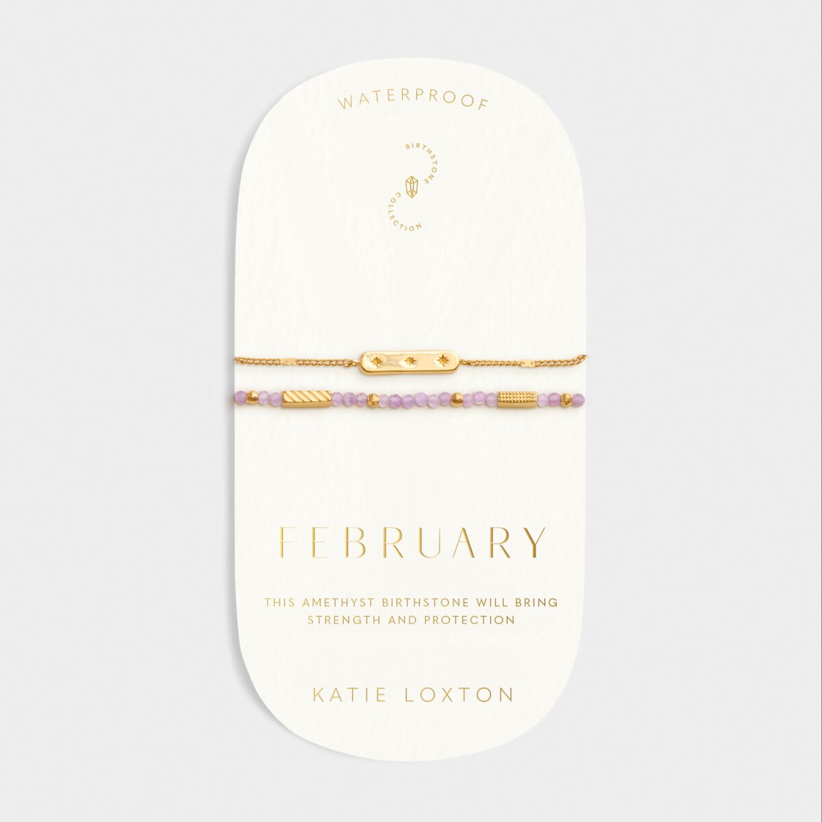 Katie Loxton | Birthstone Bracelet | February | Amethyst