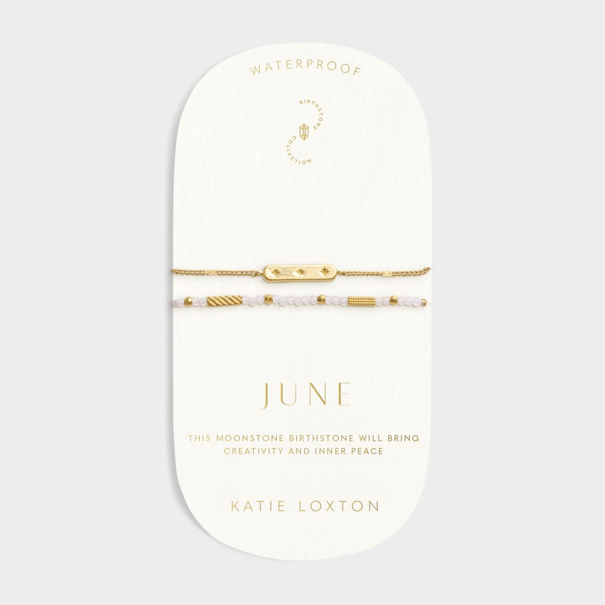 Katie Loxton | Birthstone Bracelet | June | Moonstone