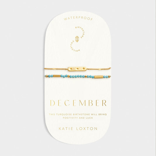 Katie Loxton | Birthstone Bracelet | December | Turquoise